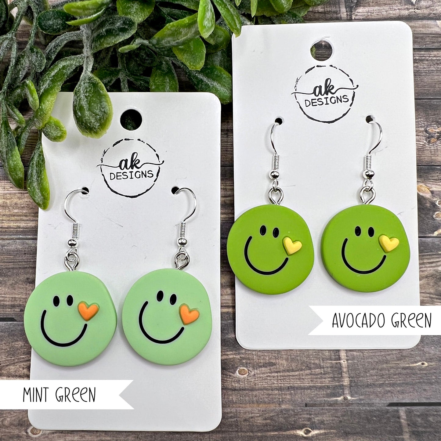 Cute Smiley Face Earrings, 7 Color Choices, Hypoallergenic, Lightweight, Adorable