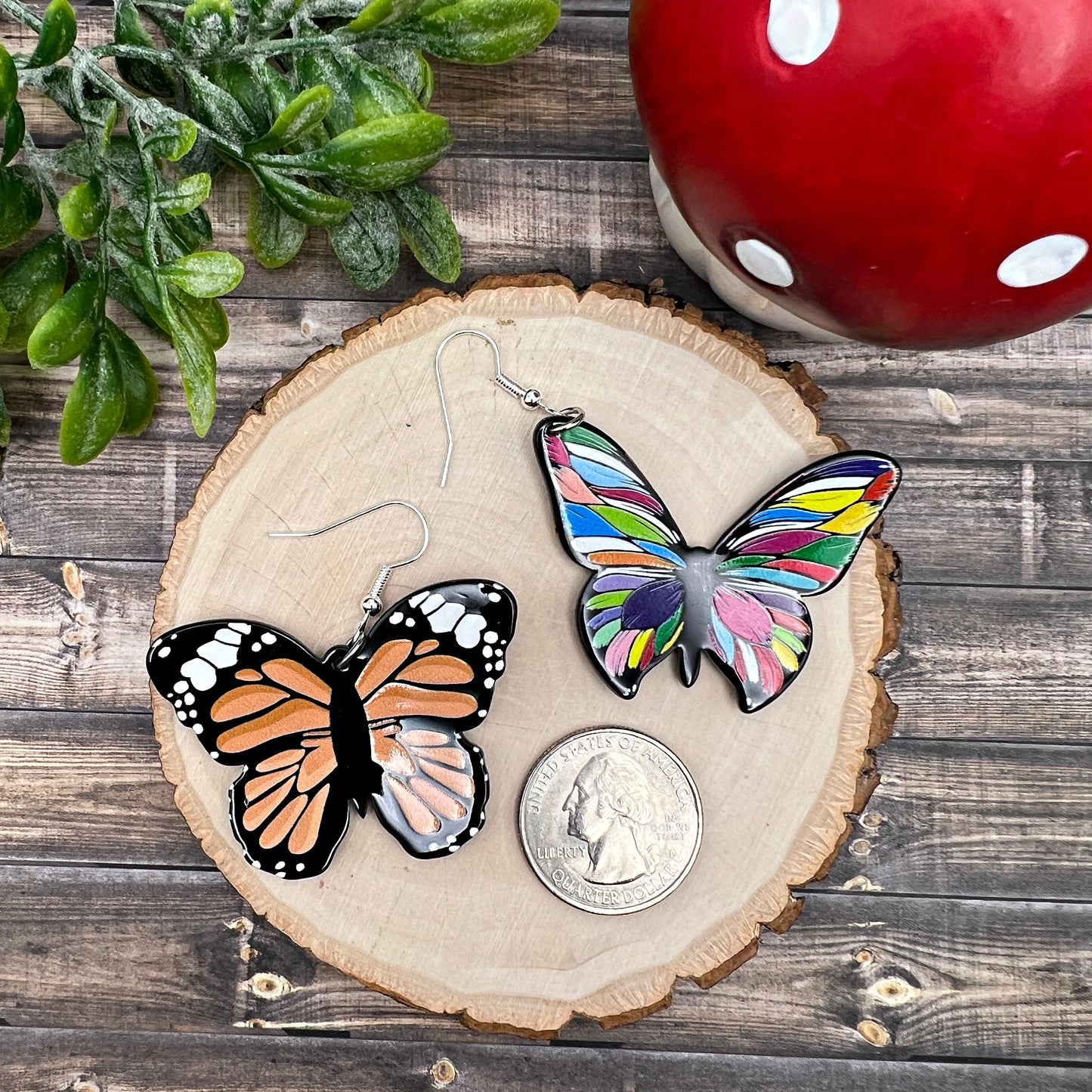 Acrylic Butterfly  Earrings