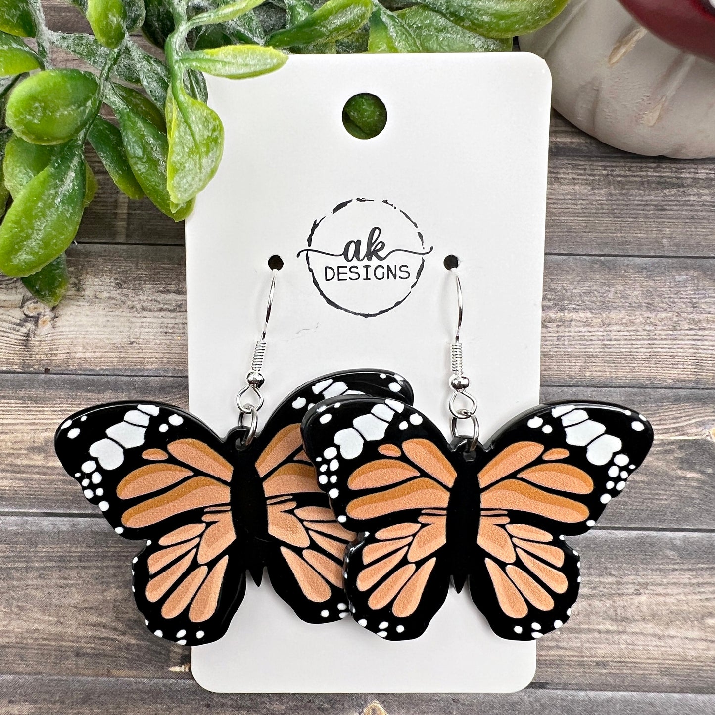 Acrylic Butterfly  Earrings