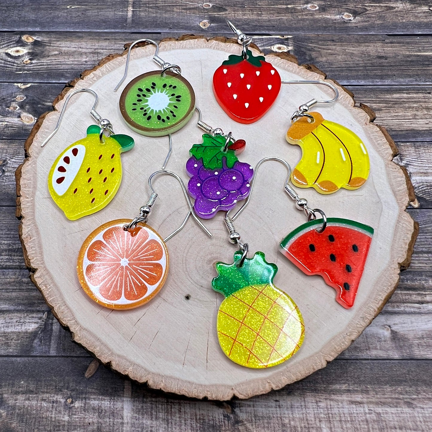 Fruity Summer Bright Fruit Foodie Earrings