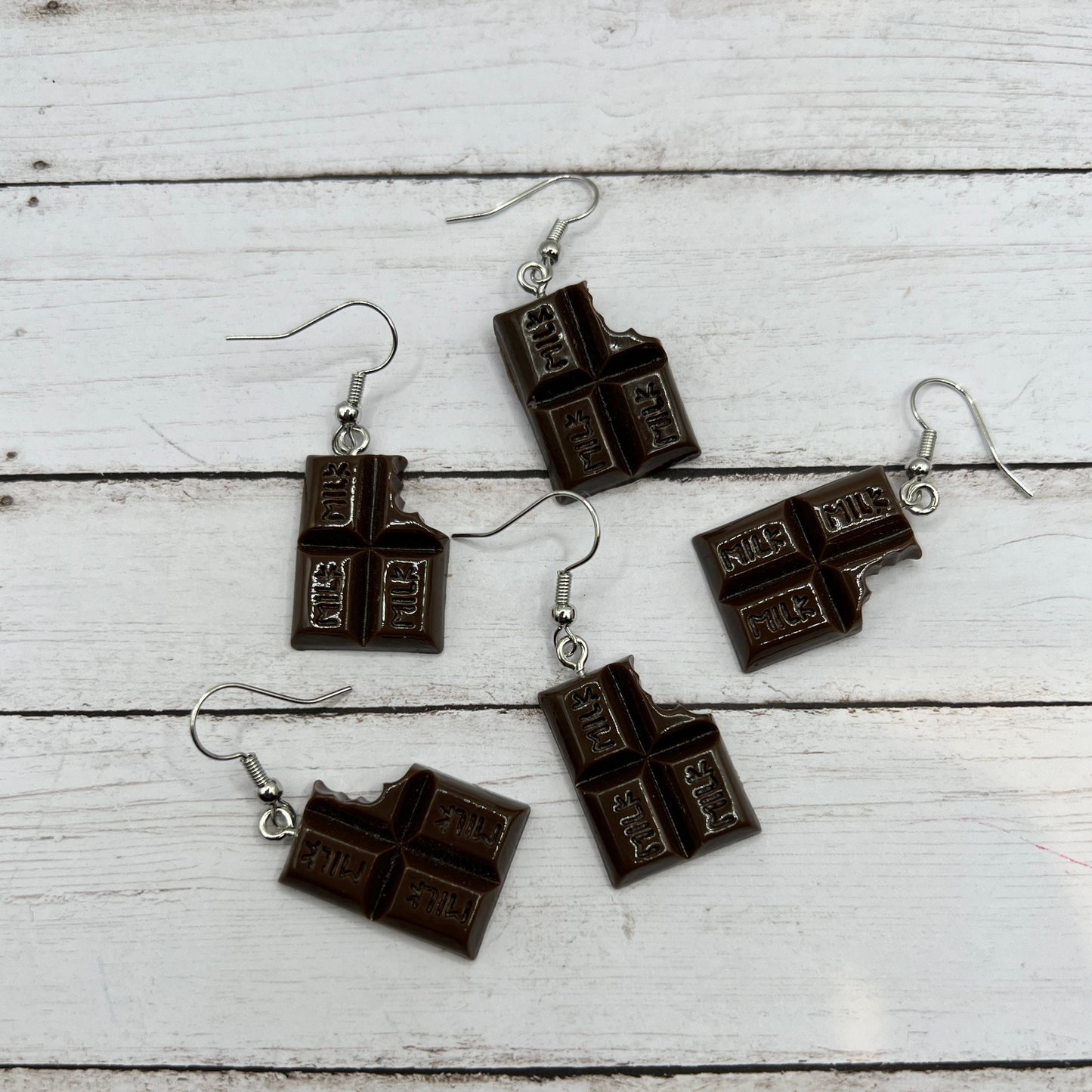 Milk Chocolate  Earrings Easter Candy Sweets - Clearance