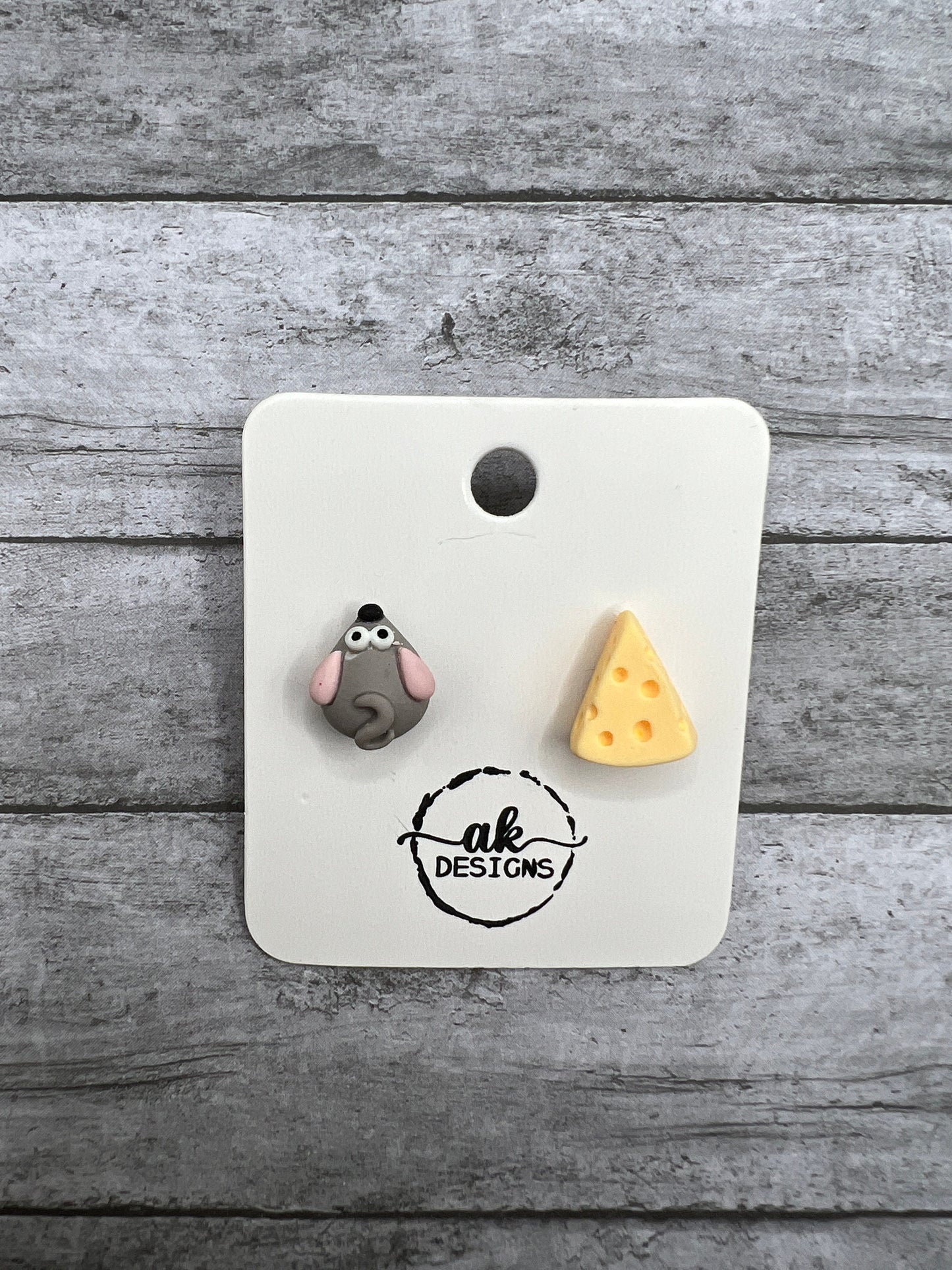 Hypoallergenic Mismatched Mouse Cheese Dog House Flamingo Palm Princess Apple Tiny Petite Stud Earrings