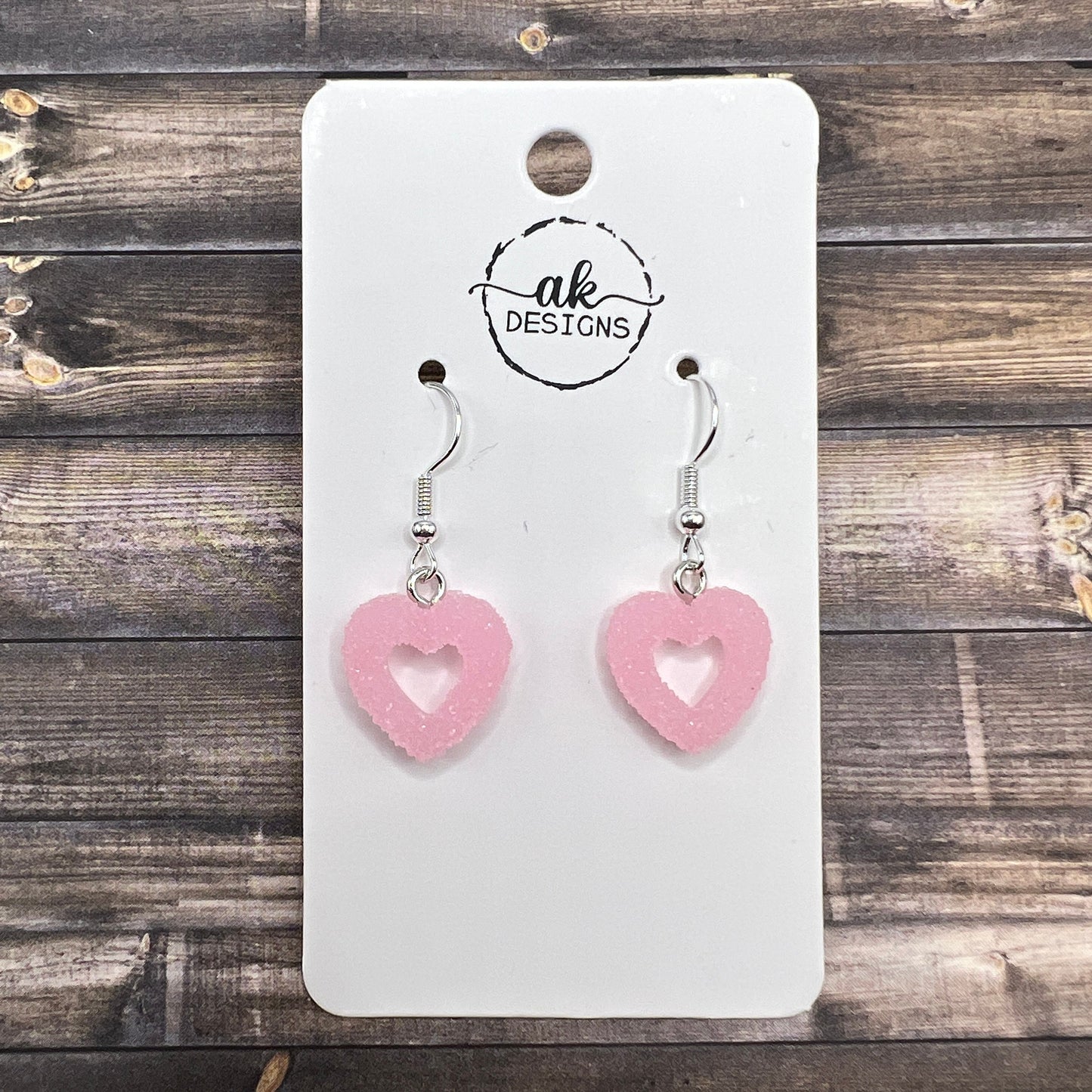 Sugar Sweet Coated Candy Hearts Darling Hypoallergenic Valentine's Day Love Earrings