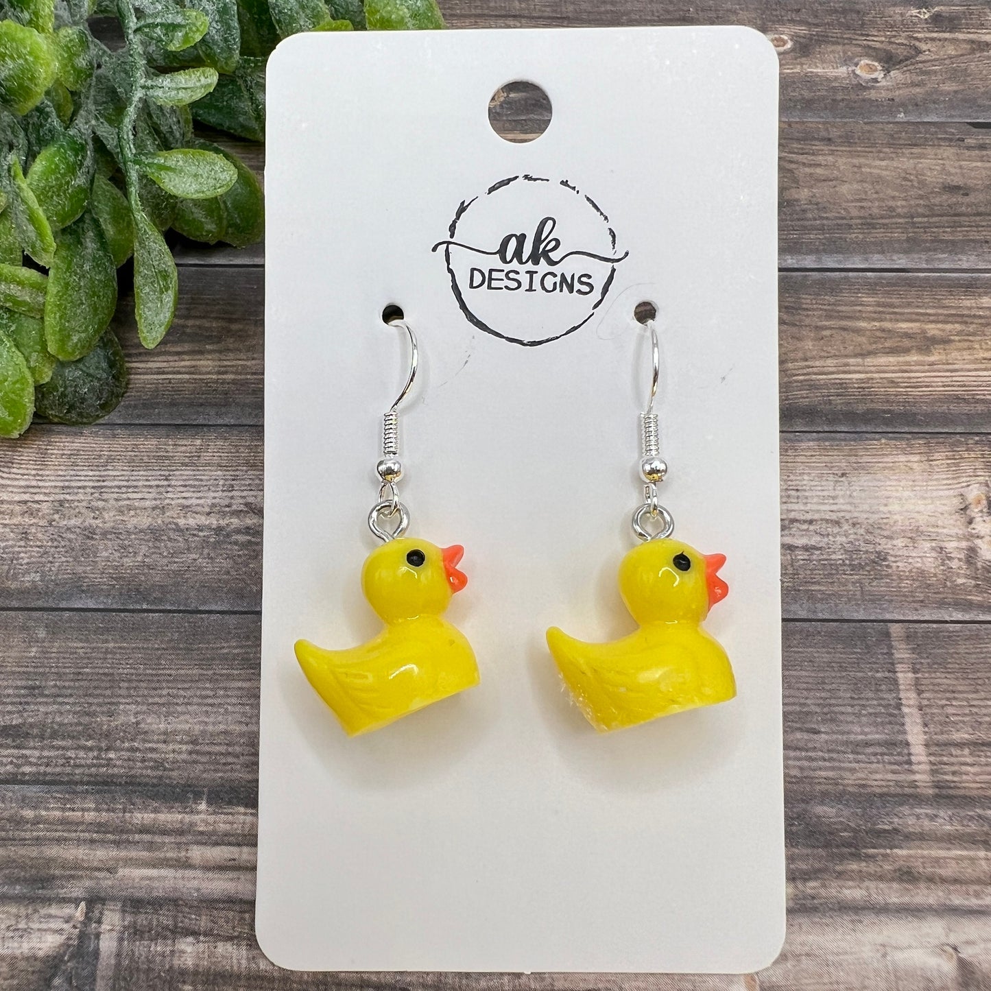 Rubber Ducky Duck Petite Lightweight Animal Earrings, Hypoallergenic Easter Valentine's Birthday Gift for Girls - Animal