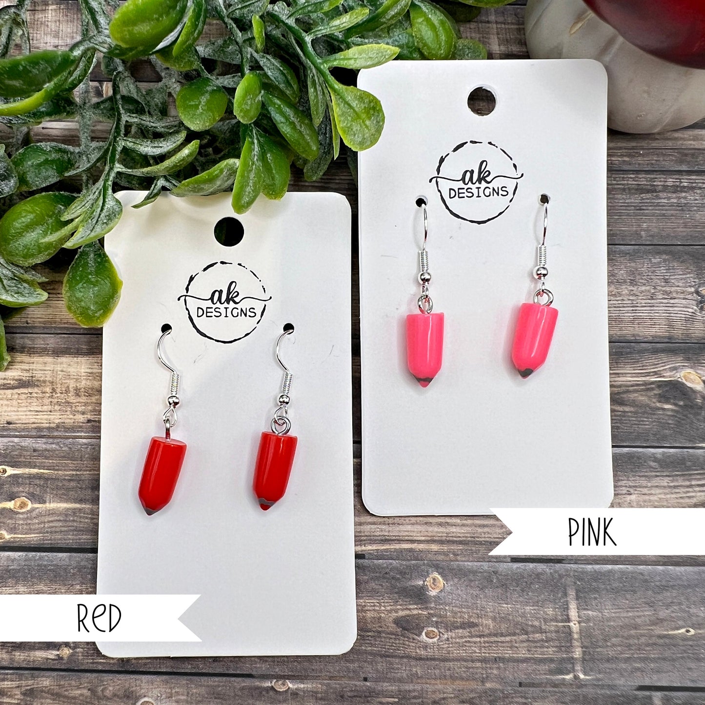 Mini Crayon / Colored Pencil Lightweight Resin Student Teacher Back to School  Earrings, Hypoallergenic Gift - Clearance