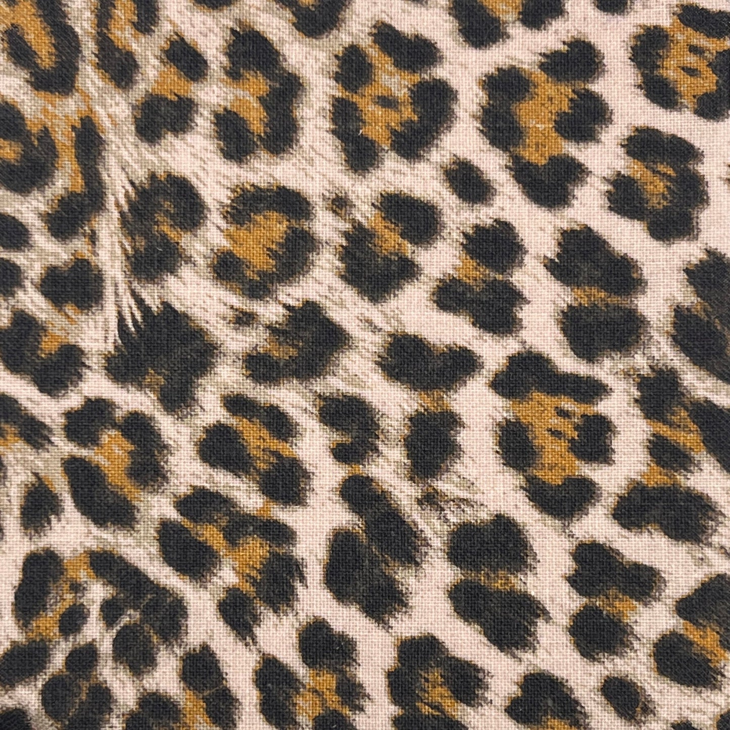 Black Brown Animal Leopard Cheetah Print  6" Key Fob