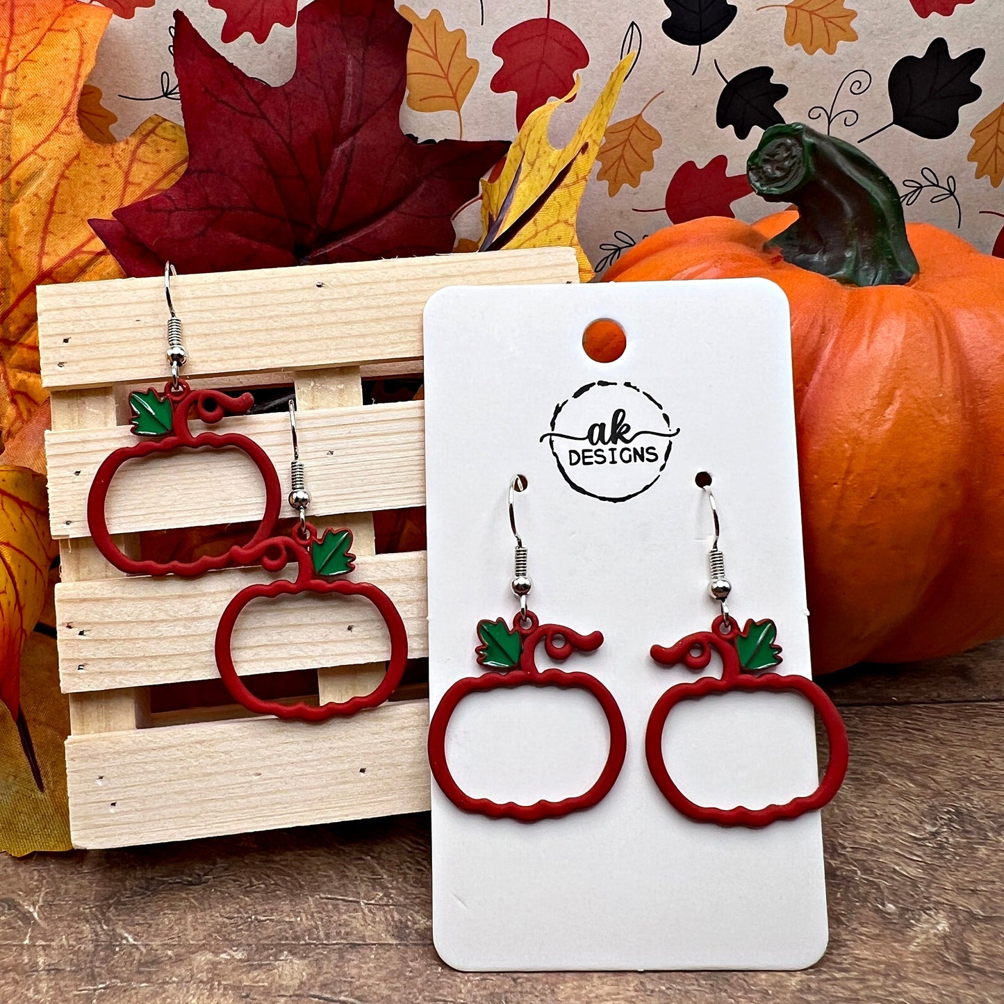 Pumpkin Fall Harvest Country Autumn Lightweight Hypoallergenic  Earrings - Clearance