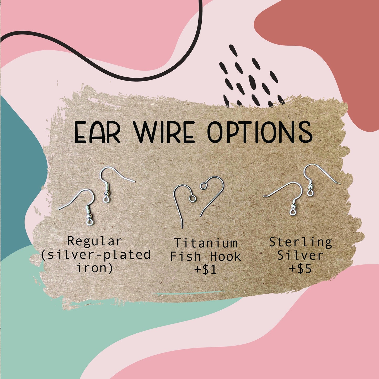 Wireless EarBud Headphones Music Bluetooth Hypoallergenic Enamel  Earrings