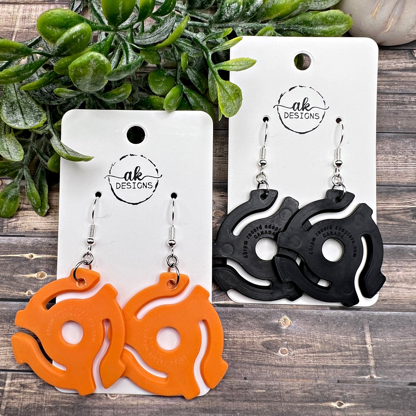Retro Record Adapter Earrings - Hypoallergenic Music Gift for 70s 80s Vibe